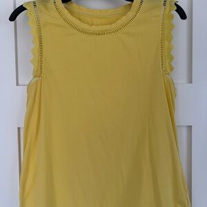 Lilly Pulitzer Yellow Lace Trim Tank Top